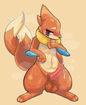 anthro balls biped blush buizel countershade_face countershade_torso countershading dipstick_tail erection fermusieboir4 generation_4_pokemon genitals hi_res male markings nintendo orange_body penis pokemon pokemon_(species) solo tail tail_markings tongue tongue_out