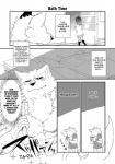 anthro canid canine clothing comic dialogue english_text female fur greyscale hi_res human kemono lila_(kashiwagi_aki) male mammal monochrome text translated yakantuzura zinovy