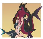 2_penises anthro anus aquatic_dragon assisted_oral big_breasts big_penis bikini bodily_fluids breast_grab breast_squish breasts brown_hair butt butt_grab claws clothing cum cum_drip cum_in_mouth cum_inside cumshot cumshot_on_face deep_throat dragon dripping dripping_pussy duo ejaculation fellatio female fish genital_fluids genitals grope hair hand_on_breast hand_on_butt holding_head human humanoid kneeling larger_male licking licking_lips licking_tongue male male/female mammal marine mind_break multi_genitalia multi_penis muscular muscular_anthro muscular_male mythological_creature mythological_scalie mythology narusewolf neck_bulge oral oral_penetration penetration penile penis puffed_cheeks pussy pussyjob questionable_consent red_eyes scalie sex shark size_difference slim smaller_female squish standing surprise swimwear tongue two-piece_swimsuit undressing undressing_another vaginal_fluids