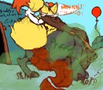 absurd_res anthro anus big_butt braixen butt casual_pooping crouching dingaling_productions feces female generation_6_pokemon genitals hi_res holding_tail_up huge_filesize lisa_the_joyful lisa_the_painful nintendo onomatopoeia pokemon pokemon_(species) pooping pooping_on_floor pussy scatplay smelly_feces solo sound_effects text toiletrider69