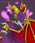 2009 activision cynder digital_media_(artwork) dragon duo female feral happy holidays horn huge_wings love male multi_horn mythological_creature mythological_scalie mythology opencanvas_(artwork) romantic romantic_couple scalie shalonesk spyro spyro_the_dragon valentine's_day wings