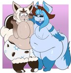 Rating: q
ID: 5580589
Date: 2025-05-18 03:51:55 -0400
Status: active
Score: 13
anthro asymmetrical_breast_frottage belly big_belly big_breasts blitzyflair breast_squish breasts breasts_frottage cinderace cookie cowboy_hat_only duo eeveelution featureless_breasts featureless_crotch female food generation_4_pokemon generation_8_pokemon glaceon hi_res holding_wrist huge_belly huge_thighs nintendo nude obese overweight pokemon pokemon_(species) squish thick_thighs post #5580589