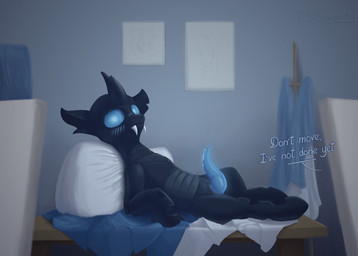 Rating: e
ID: 2763226
Date: 2021-05-31 01:39:37 -0400
Status: active
Score: 68
2021 arthropod blue_eyes blue_penis blush bodily_fluids changeling cloth dialogue english_text erection fan_character fangs feral friendship_is_magic furniture genital_fluids genitals glowing glowing_eyes glowing_genitalia glowing_penis hasbro hole_(anatomy) horn knot looking_at_viewer lounging lying male modelling my_little_pony on_back on_table penis pillow precum solo table teeth text tsswordy post #2763226