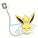 1:1 ambiguous_gender animated eeveelution felid feline feral generation_1_pokemon happy jolteon mammal mouth_closed nintendo no_sound pokemon pokemon_(species) sarent_stuff short_playtime simple_background sitting solo webm white_background