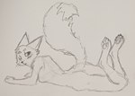 anthro canid canine female fox graphite_(artwork) mammal pappy_(vkontakte) pencil_(artwork) sketch sketch_page solo traditional_media_(artwork) unknown_artist vkontakte