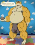 alythewolfcat animal_crossing anthro balls belly big_balls big_belly big_penis bone cricetid english_text genitals hamlet_(animal_crossing) hamster hi_res huge_balls huge_penis male mammal muscular muscular_male nintendo nude penis potbelly rodent skull skull_head solo text thick_penis