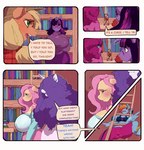 2023 anthro anthrofied applejack_(mlp) arachnoid888 artist_name big_breasts blonde_hair blue_body blue_feathers blue_fur blush bra breasts camel_toe clothed clothing colored comic curled_hair dialogue digital_drawing_(artwork) digital_media_(artwork) earth_pony english_text equestria_girls equid equine eyewear feathered_wings feathers female fluttershy_(mlp) friendship_is_magic fur glasses green_eyes group hair hasbro headgear headwear hi_res hooves horn horse huge_breasts library mammal mane_six_(mlp) micro multicolored_hair my_little_pony mythological_creature mythological_equine mythology pegasus petroverr pink_body pink_hair pinkie_pie_(mlp) poison_joke pony poofy_hair purple_body purple_hair rainbow_dash_(mlp) rainbow_hair raised_leg rarity_(mlp) shy sports_bra sportswear spread_legs spreading stuck text thick_thighs twilight_sparkle_(mlp) underwear unicorn wide_hipped_female wide_hips wings