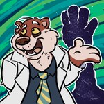 1:1 2024 4_fingers anthro biped brok_the_investigator chillpanes clothing cowcat_games dr._mink fingers hi_res male mammal mink mustelid musteline nanites necktie shirt solo tired topwear true_musteline