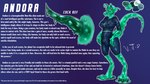 16:9 alien andora_(valoric_starlight) antennae_(anatomy) anthro bulge clothed clothing digitigrade english_text goo_creature green_body gynomorph herm_(lore) hi_res intersex model_sheet solo text valoric_starlight widescreen