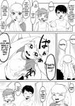 anthro child comic deer dialogue english_text floppy_ears hard_translated hi_res human kaminosaki lagomorph leporid long_ears male mammal monochrome rabbit right_to_left shikame_akihiro takuya_yamashita text third-party_edit translated translation_edit young young_anthro young_human young_male