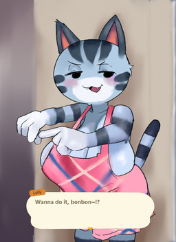 Rating: q
ID: 5442555
Date: 2025-03-18 22:00:39 -0400
Status: active
Score: 34
absurd_res animal_crossing anthro aroused big_breasts blush breasts cat_tail classic_tabby clothed clothing domestic_cat dress felid feline felis female fur glistening glistening_body glistening_fur hi_res huge_breasts ill_fitting_clothing imminent_sex inviting lolly_(animal_crossing) looking_at_viewer mammal mostly_nude nintendo no_underwear requesting round_head sex_request short_stack solo striped_body striped_fur stripes tabby_cat teztaz tight_clothing wet post #5442555