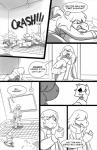 2018 anthro clothed clothing comic deltarune dialogue digital_media_(artwork) duo english_text female hair hi_res human kris_(deltarune) lynxgriffin male mammal monochrome profanity reptile scalie simple_background susie_(deltarune) teeth text undertale_(series)