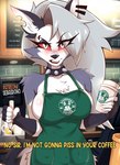 Rating: q
ID: 5445925
Date: 2025-03-20 17:31:42 -0400
Status: active
Score: 174
2025 5_fingers absurd_res anthro apron apron_only black_clothing black_gloves black_handwear brand_parody breasts canid canid_demon canine clothing collar demon dialogue digital_drawing_(artwork) digital_media_(artwork) english_text eyelashes female fingerless_gloves fingers fluffy fluffy_tail fur glistening glistening_body glistening_fur gloves green_apron green_clothing grey_body grey_fur grey_hair hair handwear hellhound helluva_boss hi_res i_mean_breast_milk long_hair long_tail looking_at_viewer loona_(helluva_boss) mammal marker meme multicolored_body multicolored_fur mythological_canine mythological_creature mythology red_sclera sebasdono solo spiked_collar spikes starbucks tail talking_to_viewer text two_tone_body two_tone_fur white_body white_eyes white_fur post #5445925