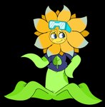 alpha_channel anthro clothing digital_media_(artwork) electronic_arts elemental_creature eyewear fan_character flora_fauna flower flower_creature full-length_portrait goggles headgear lunar_frost male not_furry plant plants_vs._zombies popcap_games portrait smile solo sunflower sunflower_(pvz) symbolaga