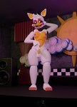 3d_(artwork) absurd_res animatronic anthro breasts canid canine digital_media_(artwork) five_nights_at_freddy's five_nights_at_freddy's_world fox genitals gynomorph halseyrenders hi_res intersex lolbit_(fnaf) machine mammal nipples penis robot scottgames solo