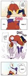 2021 4koma anthro anus areola ass_up big_breasts big_butt blush bodily_fluids breasts butt butt_focus butt_grab cinderace clean_diaper clothed clothing comic confusion diaper dirt dodudoru duo english_text expecting female forced four_frame_image fur generation_3_pokemon generation_8_pokemon genitals glistening glistening_body glistening_butt grabbing_from_behind hand_on_butt hand_on_shoulder hanging_breasts hi_res high-angle_view hole_(pit) humanoid humor kneeling lagomorph larger_anthro larger_female male mammal nintendo nipples nude open_mouth orange_body orange_fur outside plump_labia pokemon pokemon_(species) presenting presenting_anus presenting_hindquarters presenting_pussy pseudo_clothing puffy_areola puffy_nipples pull_out purple_body pussy question_mark rear_view sableye size_difference skindentation slightly_chubby smaller_humanoid smaller_male speech_bubble spread_butt spreading standing stuck surprised_expression sweat text thick_thighs topless unexpected wearing_diaper white_body white_diaper white_fur