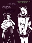 3:4 alternate_universe anthro arachnid arthropod asriel_dreemurr blush boss boss_monster_(undertale) clothed clothing comic crossdressing dracozhilla duo embarrassed english_text female femboy hi_res larger_male maid_uniform male male/female muffet muffet_(underswap) size_difference sketch smaller_female spider text underswap undertale undertale_(series) uniform