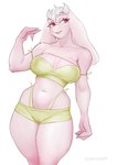 anthro bedroom_eyes big_breasts big_butt biped boss_monster_(undertale) bovid breasts butt camel_toe caprine curvy_anthro curvy_female curvy_figure female female_anthro fingers floppy_ears front_view fur hi_res horn hourglass_figure hourglass_figured_anthro hourglass_figured_female long_ears looking_at_viewer mammal mature_anthro mature_female monster narrowed_eyes portrait presenting purple_eyes seductive simple_background small_waist smile solo spermelf standing tail thick_thighs three-quarter_portrait toriel undertale undertale_(series) white_background white_body wide_hipped_anthro wide_hipped_female wide_hips