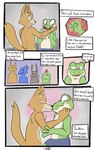 2024 4_fingers 4_panel_comic :3 amphibian anthro avian biped bird black_nose blush canid canine clothed clothing comic dialogue directional_arrow duo english_text exclamation_point eyes_closed falco_lombardi fingers fox fox_mccloud frog front_view fur green_body green_skin group hand_on_face hi_res interspecies kickingkeldeo kissing lagomorph leporid looking_aside looking_away male male/male mammal nervous nintendo nude open_mouth page_number peppy_hare rabbit rear_view side_view simple_background slippy_toad smile standing star_fox stuttering surprised_expression tail tan_body tan_fur tan_skin teeth text thought_bubble tongue underlined_text underwear underwear_only white_background yellow_body yellow_fur yellow_tail