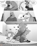 4:5 all_fours anal anal_penetration animal_genitalia animal_penis anthro anthro_on_anthro anthro_penetrated anthro_penetrating anthro_penetrating_anthro ardent_(misterstallion) bear bed calvin_(misterstallion) canid canine canine_genitalia canine_penis canis clenched_teeth clothing comic dialogue doggystyle duo english_text exclamation_point from_behind_position furniture genitals greyscale grin hi_res inside interspecies kneeling lamp larger_male male male/male male_penetrated male_penetrating male_penetrating_male mammal misterstallion mixed_media moan monochrome nude on_bed onomatopoeia open_mouth outside_panel patreon patreon_logo penetration penile penile_penetration penis penis_in_ass plap sex shirt size_difference smaller_male smaller_penetrated smile sound_effects speech_bubble teeth text topwear url wolf