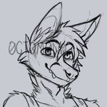 0ct0m0n0 1:1 anthro arm_tuft bust_portrait canid canine cheek_tuft closed_smile clothed clothing facial_tuft fangs fox hair looking_at_viewer male mammal monochrome mouth_closed neck_tuft portrait short_hair shoulder_tuft sketch smile solo teeth topwear tuft