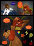 3:4 anthro bodily_fluids comic dogday_(poppy_playtime) dustin_c english_text greeting hi_res male male/male mob_entertainment poppy_playtime red_eyes smile smiling_critters tears text