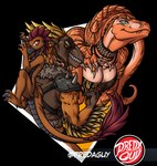 Rating: s
ID: 5506025
Date: 2025-04-15 15:24:50 -0400
Status: active
Score: 10
all_fours alpha_channel animal_print anthro anthrosaurs armlet armor bandit_(beakiehelmet) beak big_breasts bone_jewelry breasts calamus_(pooky) carcharodontosaurid carcharodontosaurus cleavage clothed clothing color_wheel_challenge countershade_neck countershade_torso countershading dinosaur dromaeosaurid fangs feather_hair feathered_crest feathered_dinosaur feathered_scalie feathered_wings feathers female fist fur_trim_(clothing) head_crest hi_res jewelry kobold looking_at_viewer male markings mask non-mammal_breasts pauldron predaguy prehistoric_species pseudo_hair raised_fist raised_hand reptile sanni_(stessia_topaz) scales scalie shoulder_pads smile smiling_at_viewer snarling spikes straps striped_body striped_markings striped_tail stripes tail tail_feathers tail_markings teeth theropod tiger_print tribal tribal_clothing tribal_jewelry utahraptor ventral_scales wearing_mask wings post #5506025