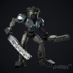 1:1 3d_(artwork) armor better_version_at_paywall biomechanical bionicle black_body blender_(artwork) chainsaw chainsaw_sword digital_media_(artwork) gabby94 gradient_background green_eyes hi_res humanoid lego looking_at_viewer machine male mask melee_weapon not_furry onua power_tool robot robot_humanoid silver_body simple_background solo sword toa tools weapon