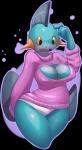 2014 alpha_channel amphibian anthro anthrofied big_breasts biped blush bottomless breasts cleavage cleavage_cutout clothed clothing cutout elpatrixf female generation_3_pokemon keyhole_turtleneck marshtomp nintendo non-mammal_breasts open_mouth panties pokemon pokemon_(species) pokemorph solo standing sweater topwear turtleneck underwear wide_hipped_female wide_hips