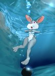 absurd_res anthro asphyxiation barely_visible_genitalia barely_visible_pussy breasts buckteeth byondrage disney drowning female gasping_for_air genitals hi_res imminent_death judy_hopps lagomorph leporid mammal navel open_mouth purple_eyes pussy rabbit scut_tail short_tail solo tail teeth torture underwater uvula water weights zootopia