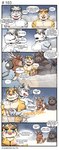 anthro blush comic deer dialogue english_text felid flirting gym_pals h155296 hi_res hot_spring lion male male/male mammal myosotis_(gym_pals) nipple_piercing nipples nude pal_(gym_pals) pantherine piercing text tiger water