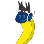 anonymous anthro banana canid canine canis fish food fruit humor hybrid machine male mammal marine plant protogen shaded shark simple_background simple_coloring simple_shading wolf