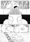 anthro comic digital_media_(artwork) duo female fight generation_1_pokemon hi_res hypno_(pokemon) monochrome nidoqueen nintendo pokemon pokemon_(species) queenie_(shoutingisfun) shoutingisfun sleeping yelling