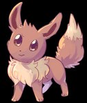 2019 alpha_channel ambiguous_gender brown_body brown_eyes brown_tail digital_media_(artwork) eevee feral flavia-elric fluffy fluffy_tail fur generation_1_pokemon hi_res lux_(yapc) mouth_closed neck_tuft nintendo paws pokemon pokemon_(species) pupils quadruped solo standing tail tuft