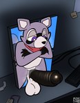 Rating: e
ID: 5529980
Date: 2025-04-25 17:25:49 -0400
Status: active
Score: 101
absurd_res anthro balls big_balls big_penis black_body black_fur black_penis computer_keyboard computer_monitor crossed_arms desk digital_creature electronics erection foreskin fur furniture genitals grey_body grey_fur hi_res huge_penis humanoid_genitalia humanoid_penis hyper hyper_genitalia hyper_penis indigo_park kerchief kerchief_only keyboard looking_at_genitalia looking_at_own_penis looking_at_penis looking_at_self male mammal monitor mostly_nude_anthro mostly_nude_male multicolored_body multicolored_fur nx-42 penis procyonid purple_eyes raccoon rambley_raccoon solo table through_screen toony white_body white_fur post #5529980