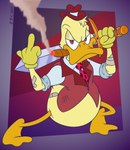 Rating: s
ID: 5584670
Date: 2025-05-19 20:05:28 -0400
Status: active
Score: 3
abstract_background alternate_version_at_paywall anatid annoyed anseriform anthro avian bandage bird bottomless cigar clothed clothing digital_drawing_(artwork) digital_media_(artwork) duck feathers gavanzude gesture gloves hand_gesture handwear hat headgear headwear hi_res howard_the_duck male marvel melee_weapon middle_finger red_eyes signature solo suit sword sword_over_shoulder weapon yellow_body yellow_feathers post #5584670