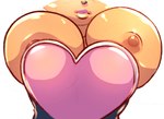 anthro areola areola_slip bananagaari bat big_breasts breast_shot breasts bursting_breasts bursting_out_of_clothing cleavage cleavage_overflow clothed clothing female half-length_portrait lips mammal nipples portrait presenting presenting_breasts rouge_the_bat sega solo sonic_the_hedgehog_(series)