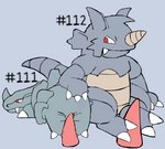 2_toes ambiguous_gender anthro claws digital_media_(artwork) duo feet feral foot_fetish foot_play footjob generation_1_pokemon genitals hashtag hi_res id_number male nintendo penis pokemon pokemon_(species) rhydon rhyhorn secretsableye sex simple_background smile tapering_penis text toes