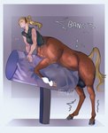 Rating: e
ID: 5324829
Date: 2025-01-22 23:07:38 -0500
Status: active
Score: 25
2025 alysheba balls black_balls black_clothing black_shirt black_topwear blonde_hair border breeding_mount brown_body centaur clothing equid equid_taur european_mythology genitals greek_mythology gynomorph gynomorph_taur hair hi_res horse_ears humanoid_taur intersex intersex_taur mammal mammal_taur mattydevily mythology on_hind_legs onomatopoeia shirt simple_background solo sound_effects taur text topwear white_border post #5324829