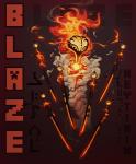 2019 ambiguous_gender blaze_(minecraft) digital_media_(artwork) elemental_creature fire fire_creature floating hi_res melee_weapon microsoft minecraft mojang neytirix solo sword video_in_description weapon xbox_game_studios