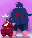 alythewolfcat anthro big_breasts big_butt breasts butt butt_slap clothing dark_gaia_minion duo female hi_res huge_breasts huge_butt hyper hyper_breasts mammal marsupial moxie_(alythewolfcat) muscular muscular_female size_difference slap tora_(alythewolfcat) uniform vombatiform wombat