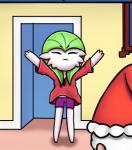 ailin_gardevoir christmas christmas_clothing christmas_headwear clothed clothing duo enrique849 eyes_closed fan_character gardevoir generation_3_pokemon hat headgear headwear holidays low_res micro_calves micro_legs micro_thighs narrow_hips nintendo pokemon pokemon_(species) santa_hat slim_female thigh_gap thin_calves thin_legs thin_thighs