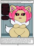 absurd_res anthro cinccino crossed_arms dialogue english_text esther_(rodent_powered) female first_person_view generation_5_pokemon hair hi_res lipstick looking_at_viewer makeup narration nintendo pink_hair pokemon pokemon_(species) pokemon_mystery_dungeon rodent_powered_(softestpuffss) softestpuffss solo speech_bubble spike_chunsoft text