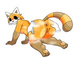 aggretsuko ailurid anthro anus beasheep7 big_butt big_tail bodily_fluids butt canid canine doggystyle dripping_wet female from_behind_position fur genitals holding_butt looking_at_viewer mammal musk orange_body orange_fur paws raccoon_dog rear_view red_panda retsuko sanrio sex slightly_chubby slightly_chubby_female smile smiling_at_viewer sweat sweatdrop sweaty_butt sweaty_genitalia tail tanuki