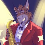 Rating: s
ID: 2972082
Date: 2021-10-12 15:33:30 -0400
Status: active
Score: 69
anthro biped blacksad blush bow_tie brown_body brown_fur claws clothed clothing collared_shirt dress_shirt felid feline finger_claws fur hi_res holding_musical_instrument holding_object joe_dunn lynx male mammal markings musical_instrument red_clothing red_topwear saxophone shirt smile solo spots spotted_body spotted_fur suit topwear vhkansfweer whiskers white_clothing white_shirt white_topwear wind_instrument woodwind_instrument post #2972082