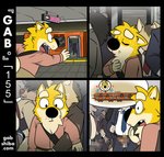 ambiguous_gender anthro base_two_layout bottomwear butt butt_grab canid canine canis censored clothed clothing comic crowd domestic_dog four_frame_grid four_frame_image fur gab_(comic) gab_shiba gabshiba gender_symbol grid_layout group hand_on_butt male male/ambiguous male/male_symbol male_symbol mammal mosaic_censorship necktie open_bottomwear open_clothing open_pants pants partially_clothed pixelated public public_exposure public_transportation regular_grid_layout running scared sex sexuality_symbol shiba_inu spitz subway subway_station symbol thought_bubble two_row_layout unknown_species yellow_body yellow_fur