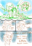 anthro bodily_fluids bukkake comic cum cum_covered cum_everywhere cum_on_face dream duo english_text equid equine excessive_cum excessive_genital_fluids female genital_fluids hasbro headpat heart_symbol hi_res hooves kumakum male male/female mammal messy my_little_pony plant rear_view serenity_(whitefeather0) sleeping solo text unguligrade