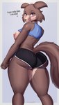 Rating: q
ID: 3780728
Date: 2022-12-30 03:17:48 -0500
Status: active
Score: 909
2022 5_fingers anthro athletic_wear beastars big_breasts big_butt blush bottomwear breasts brown_body brown_fur bubble_butt butt canid canine canis clothed clothing conditional_dnp countershade_torso countershading digital_media_(artwork) dolphin_shorts female fingers fur furry_tail gym_bottomwear gym_shorts heart_eyes heart_symbol hi_res juno_(beastars) looking_at_viewer mammal nexcoyotlgt nipples purple_eyes raised_clothing raised_shirt raised_topwear rear_view shirt shorts simple_background smile solo tail text thick_thighs topwear underbutt wolf post #3780728