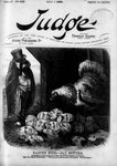 1886 19th_century alternate_species ancient_art anthro avian bird cadwell_lithography_company chicken clothing cover duo easter easter_egg egg english_text feathered_wings feathers female feral galliform gallus_(genus) greyscale hat headgear headwear hi_res holidays magazine_cover male monochrome nest phasianid political_cartoon politics slightly_chubby text the_judge_(magazine) top_hat uncle_sam wings