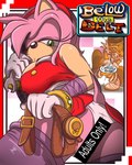 4:5 amy_rose anthro belt bodily_fluids canid canine clothing comic covering covering_crotch covering_self cum dialogue duo eulipotyphlan female finger_in_mouth finger_suck fox genital_fluids greenhill hedgehog kiss_mark looking_at_viewer male male/female mammal miles_prower panties screwdriver sega sonic_boom sonic_the_hedgehog_(series) speech_bubble sucking tools underwear